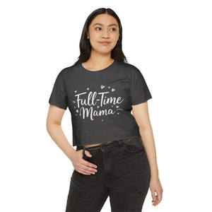 Mauve Full Time Mama Crop Top for Stylish Moms Everywhere - Ocean State Styles