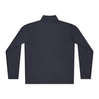 Navy blue long-sleeved quarter-zip shirt from Men Simple Block Island Pullover