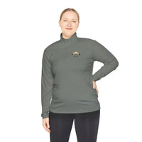 Gray long-sleeved athletic shirt in Men Simple Block Island Quarter Zip Pullover