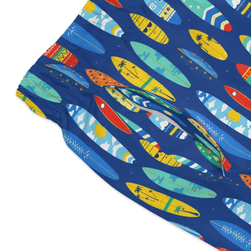 Men's Blue Surfboard Swim Trunks for Summer Beach Days - Ocean State Styles