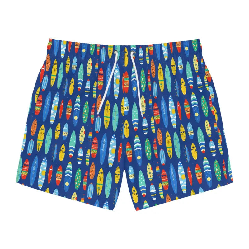 Men's Blue Surfboard Swim Trunks for Summer Beach Days - Ocean State Styles