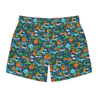 Men's Tropical Guitar Patterned Swim Trunks - Ocean State Styles