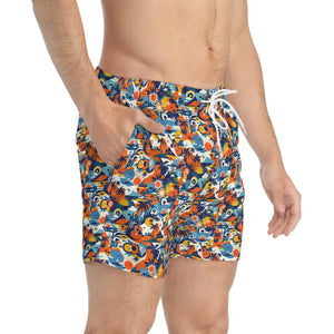 Men's Tropical Print Swim Trunks for Summer Activities - Ocean State Styles