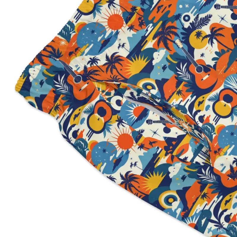 Men's Tropical Print Swim Trunks for Summer Activities - Ocean State Styles