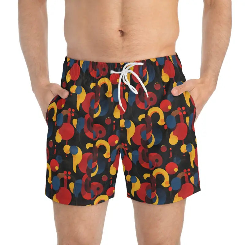 Mens Vibrant Retro Patterned Swim Trunks and Shorts - Ocean State Styles