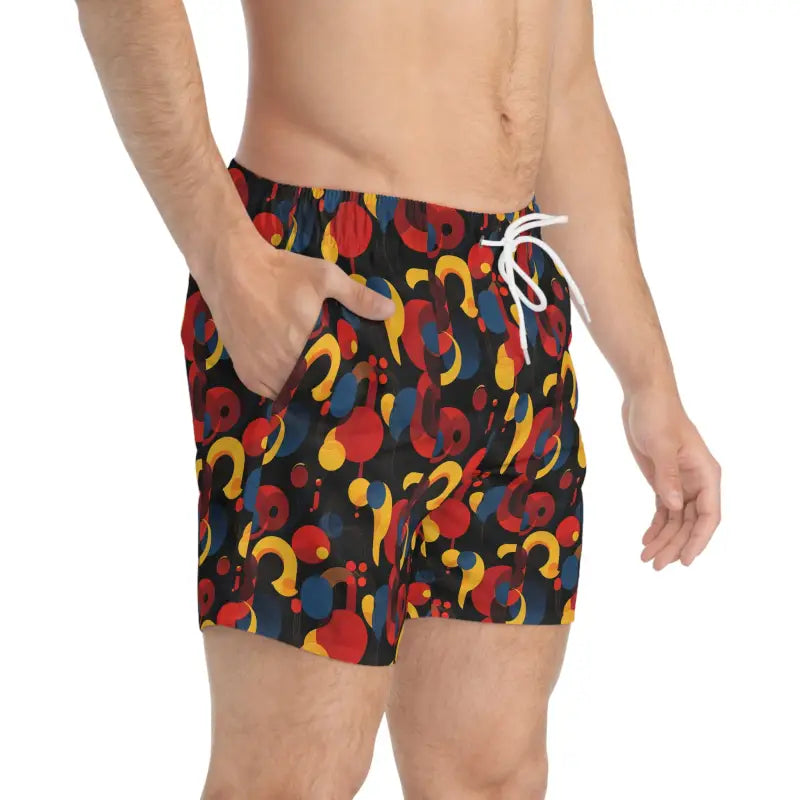 Mens Vibrant Retro Patterned Swim Trunks and Shorts - Ocean State Styles