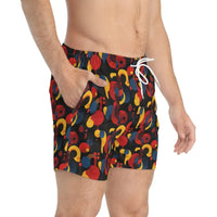 Mens Vibrant Retro Patterned Swim Trunks and Shorts - Ocean State Styles
