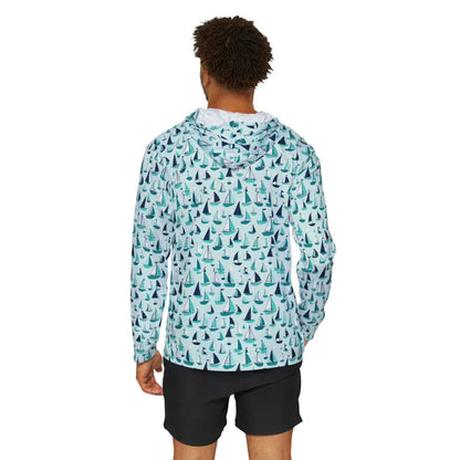 Men’s Sports Warmup Hoodie featuring a Nautical Sailboat design and hooded style