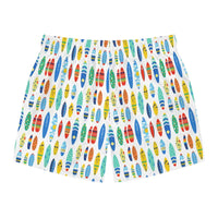 Men's Surfboard Pattern Swim Trunks for Beach and Pool Adventures - Ocean State Styles