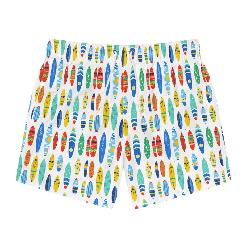 Men's Surfboard Pattern Swim Trunks for Beach and Pool Adventures - Ocean State Styles