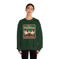 Merry Chickmas Crewneck Sweatshirt for Festive Fun Attire - Ocean State Styles