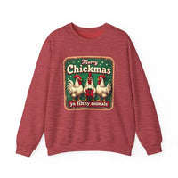 Merry Chickmas Crewneck Sweatshirt for Festive Fun Attire - Ocean State Styles