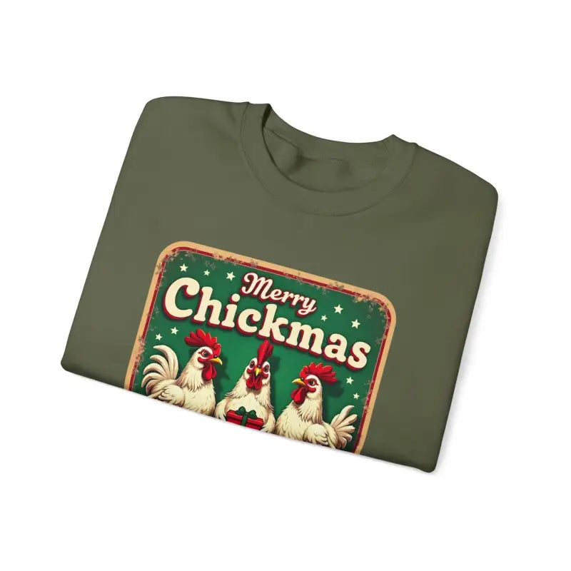 Merry Chickmas Crewneck Sweatshirt for Festive Fun Attire - Ocean State Styles
