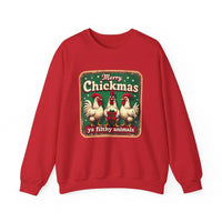 Merry Chickmas Crewneck Sweatshirt for Festive Fun Attire - Ocean State Styles