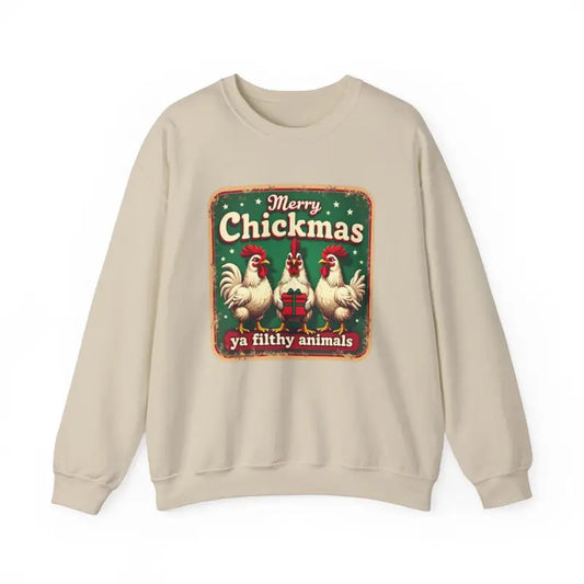 Merry Chickmas Crewneck Sweatshirt for Festive Fun Attire - Ocean State Styles