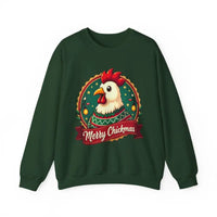 Merry Chickmas Crewneck Sweatshirt Festive Christmas Party Attire - Ocean State Styles
