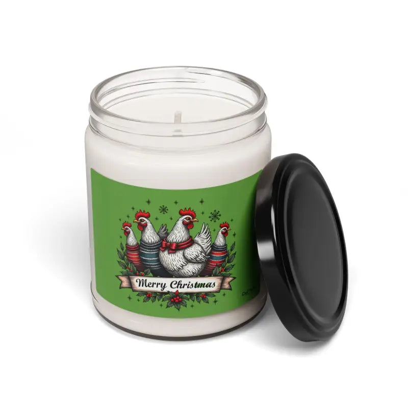 Merry Christmas Chicken 9oz Scented Soy Candle Delight - Ocean State Styles