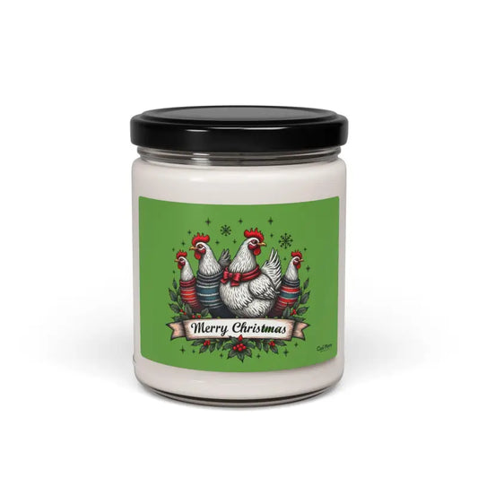 Merry Christmas Chicken 9oz Scented Soy Candle Delight - Ocean State Styles