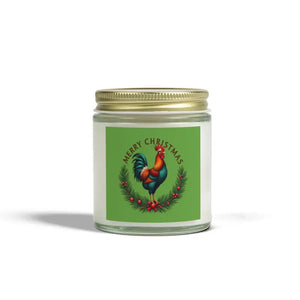 Merry Christmas Chicken Candle Coconut Apricot Wax Delight Eco Friendly Scented Candle - Ocean State Styles