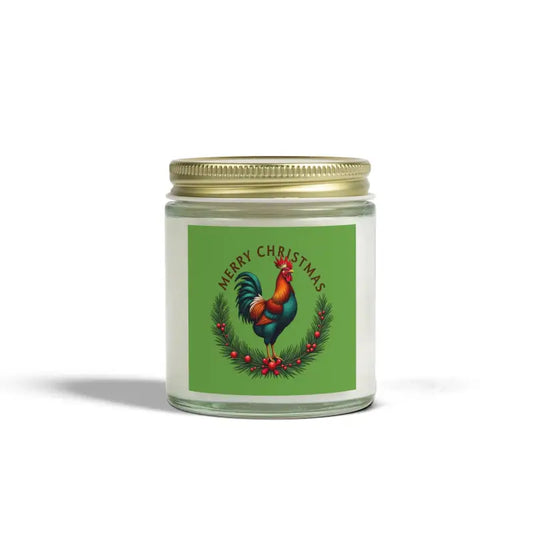 Merry Christmas Chicken Candle Coconut Apricot Wax Delight Eco Friendly Scented Candle - Ocean State Styles