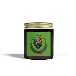 Merry Christmas Chicken Candle Coconut Apricot Wax Delight Eco Friendly Scented Candle - Ocean State Styles
