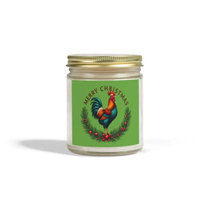 Merry Christmas Chicken Candle Coconut Apricot Wax Delight Eco Friendly Scented Candle - Ocean State Styles