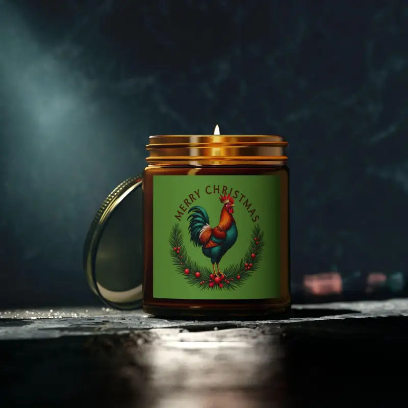 Merry Christmas Chicken Candle Coconut Apricot Wax Delight Eco Friendly Scented Candle - Ocean State Styles