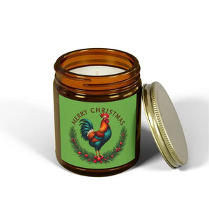 Merry Christmas Chicken Candle Coconut Apricot Wax Delight Eco Friendly Scented Candle - Ocean State Styles