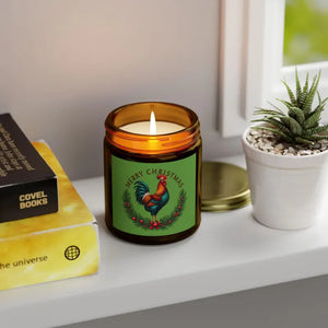 Merry Christmas Chicken Candle Coconut Apricot Wax Delight Eco Friendly Scented Candle - Ocean State Styles