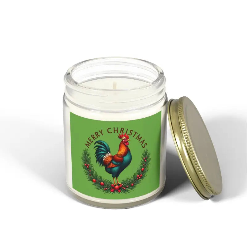 Merry Christmas Chicken Candle Coconut Apricot Wax Delight Eco Friendly Scented Candle - Ocean State Styles