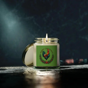 Merry Christmas Chicken Candle Coconut Apricot Wax Delight Eco Friendly Scented Candle - Ocean State Styles