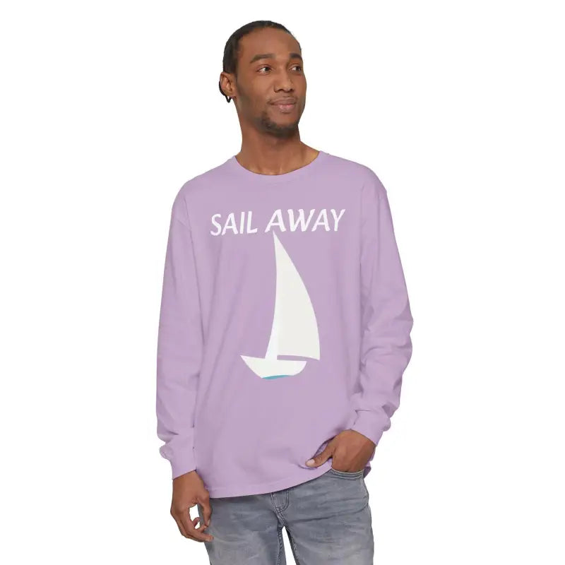 Lavender long-sleeved shirt from the Minimalist Sail Away collection