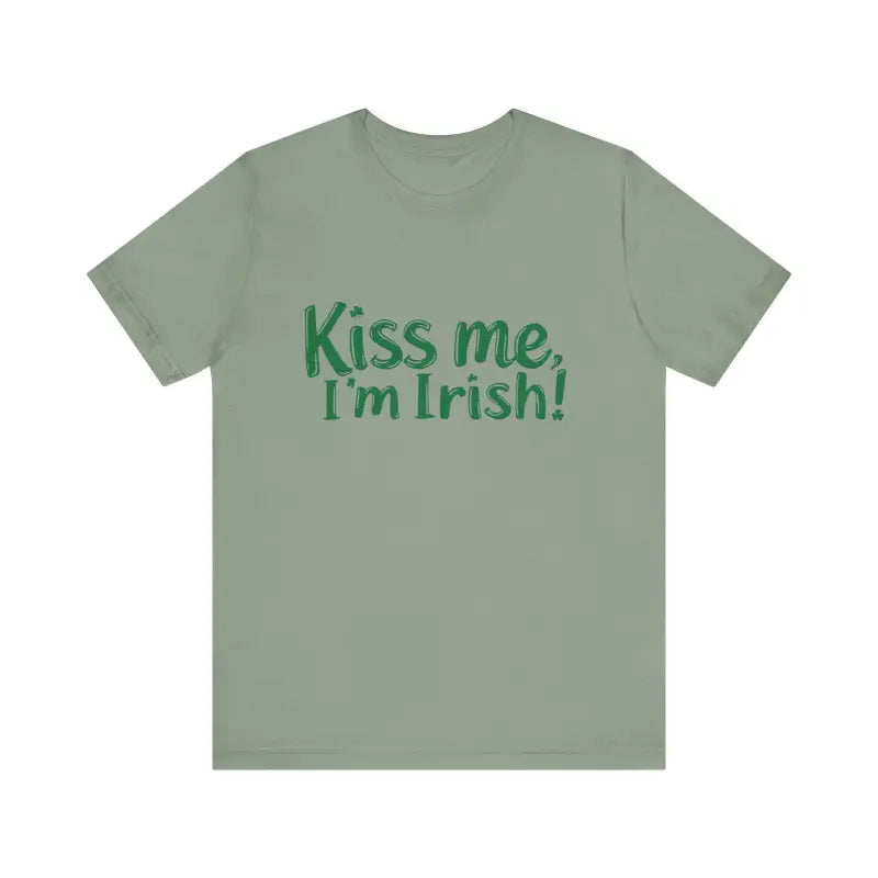 Mint Green Kiss Me Im Irish Unisex Tee For St Patricks Day - Ocean State Styles