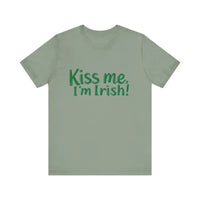 Mint Green Kiss Me Im Irish Unisex Tee For St Patricks Day - Ocean State Styles