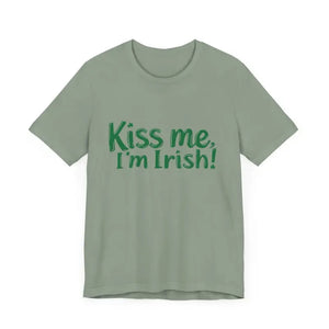 Mint Green Kiss Me Im Irish Unisex Tee For St Patricks Day - Ocean State Styles