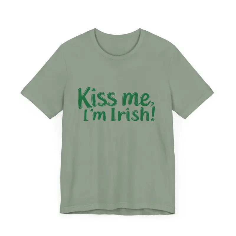Mint Green Kiss Me Im Irish Unisex Tee For St Patricks Day - Ocean State Styles