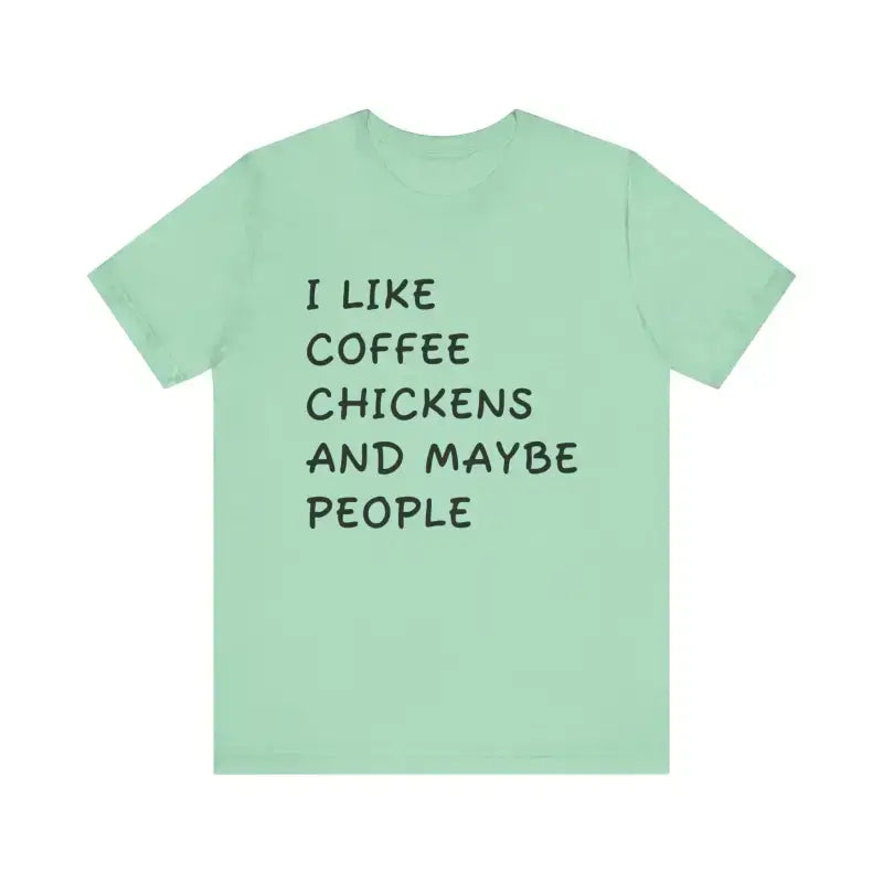 Mint green relaxed fit short sleeve t-shirt with black text design