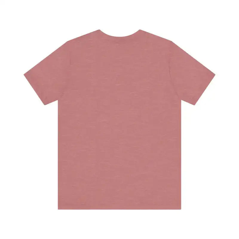 Dusty rose cotton t-shirt with crew neck and ribbed hem
