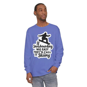 Mint Green Snowboarding Graphic Long Sleeve Shirt for Adventurers - Ocean State Styles