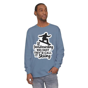 Mint Green Snowboarding Graphic Long Sleeve Shirt for Adventurers - Ocean State Styles