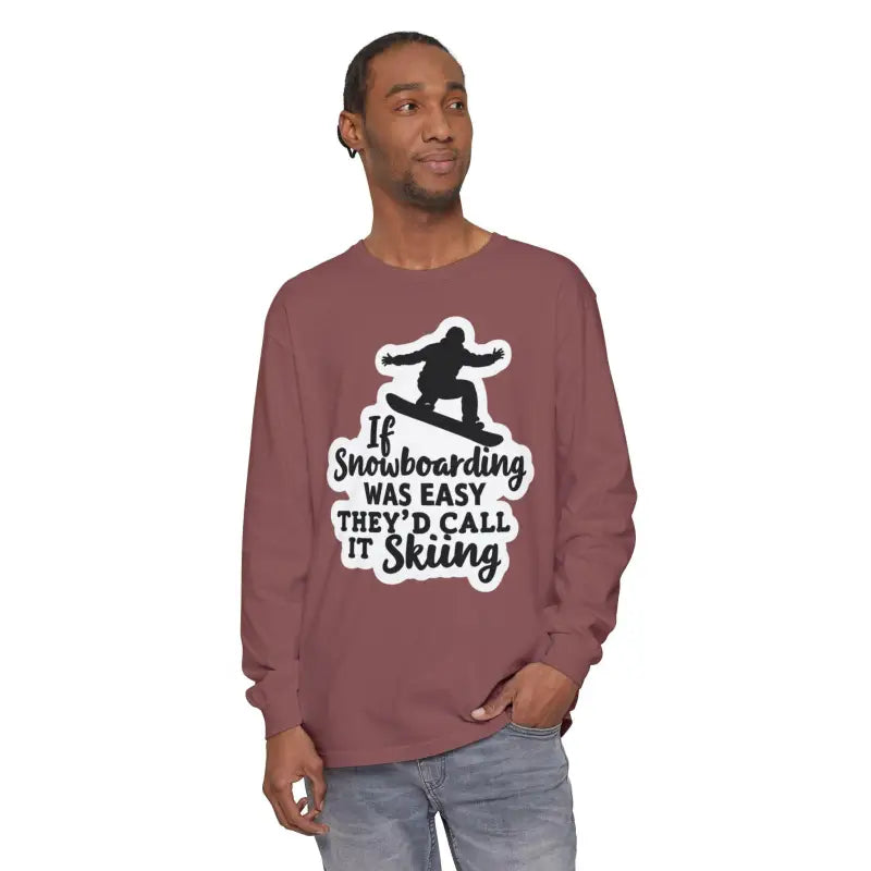 Mint Green Snowboarding Graphic Long Sleeve Shirt for Adventurers - Ocean State Styles