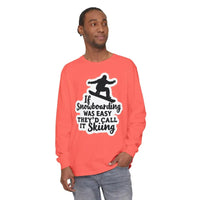 Mint Green Snowboarding Graphic Long Sleeve Shirt for Adventurers - Ocean State Styles