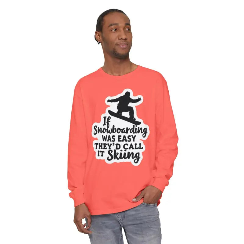 Mint Green Snowboarding Graphic Long Sleeve Shirt for Adventurers - Ocean State Styles