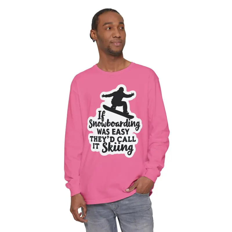 Mint Green Snowboarding Graphic Long Sleeve Shirt for Adventurers - Ocean State Styles