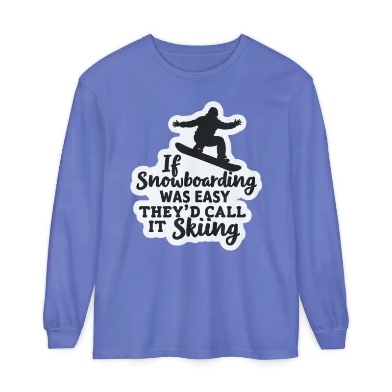 Mint Green Snowboarding Graphic Long Sleeve Shirt for Adventurers - Ocean State Styles