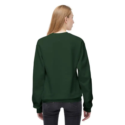 Dark green Mistoe Chicken Fleece Crewneck Sweatshirt displayed on a neutral background