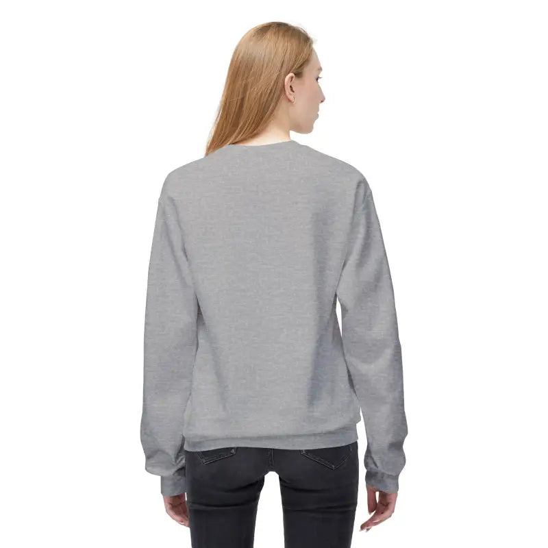 Gray long-sleeved Mistoe Chicken Fleece Crewneck Sweatshirt for stylish comfort