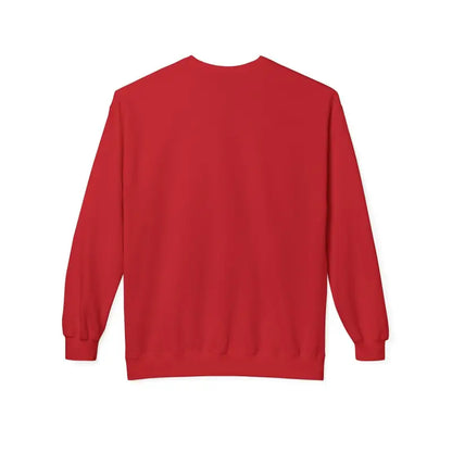 Red long-sleeved Mistoe Chicken Fleece Crewneck Sweatshirt for stylish comfort