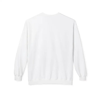 White long-sleeved Mistoe Chicken Fleece Crewneck Sweatshirt for comfortable wear