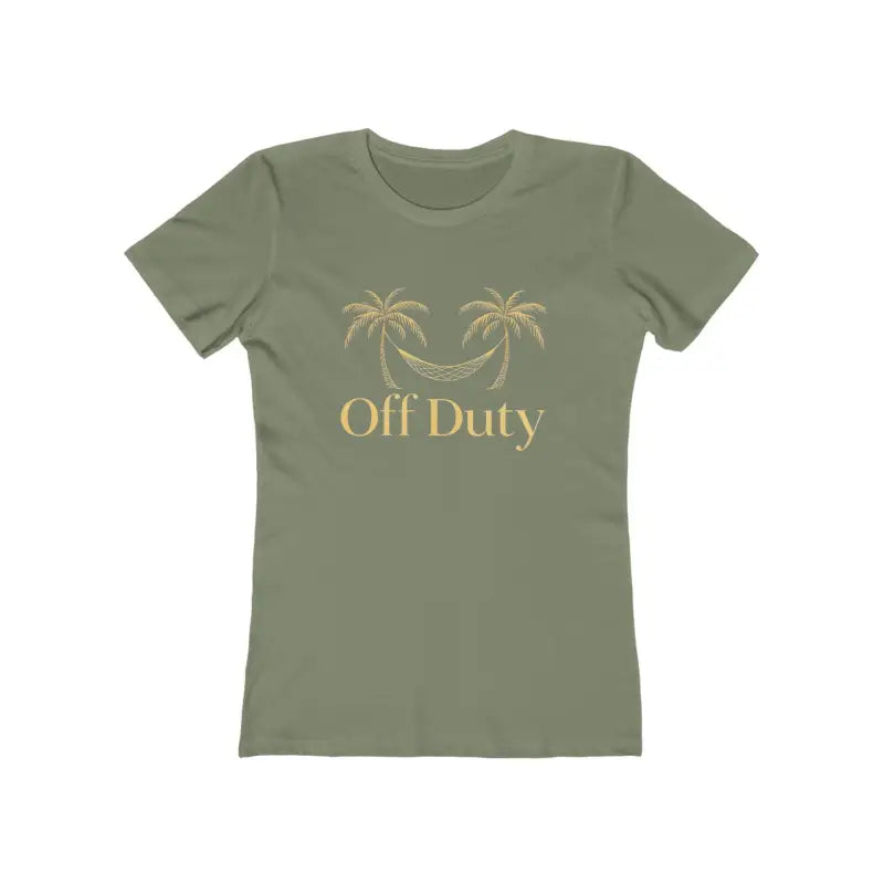 Mom Off Duty Tee with Palm Tree and Hammock Graphic - Ocean State Styles